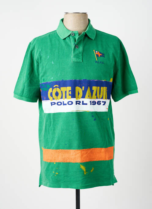 Polo coupe droite manches courtes vert RALPH LAUREN homme