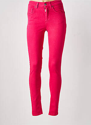 Jeans skinny taille haute taille haute rose DESIGUAL femme