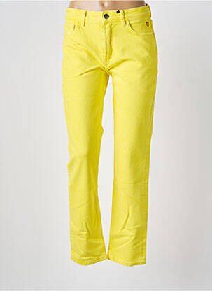 Jeans coupe droite stretch taille normale jaune DESIGUAL femme