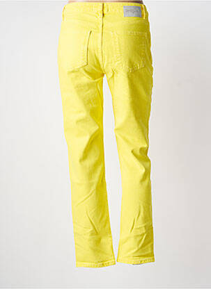 Jeans coupe droite stretch taille normale jaune DESIGUAL femme