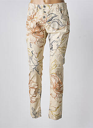 Jeans coupe slim stretch taille normale beige PLEASE femme