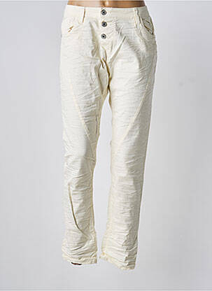 Jeans coupe slim taille basse taille basse beige PLEASE femme