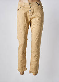 Jeans coupe slim taille basse taille basse beige fonce PLEASE femme