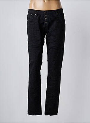 Jeans coupe slim taille basse taille basse noir PLEASE femme