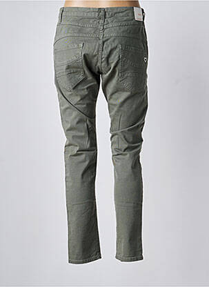 Jeans coupe slim stretch taille basse vert PLEASE femme