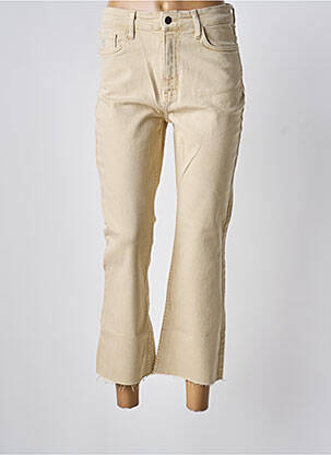 Jeans bootcut taille haute taille haute beige DESIGUAL femme