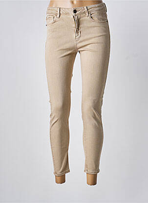 Jeans skinny taille normale taille normale beige DESIGUAL femme