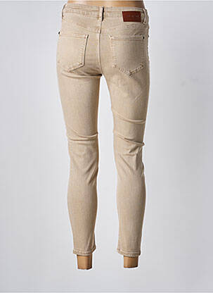 Jeans skinny taille normale taille normale beige DESIGUAL femme