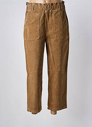 Pantalon 7/8 stretch taille normale marron BISCOTE femme