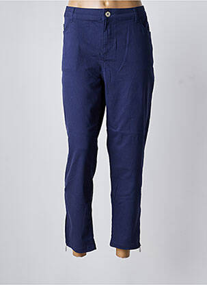 Pantalon 7/8 stretch taille normale bleu DOLCEZZA femme