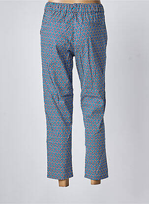 Pantalon 7/8 tissage popeline taille normale bleu DIPLODOCUS femme
