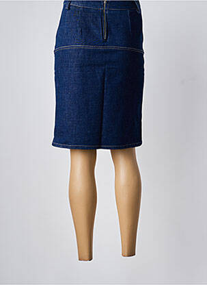 Jupe mi-longue stretch bleu LA CROISETTE femme