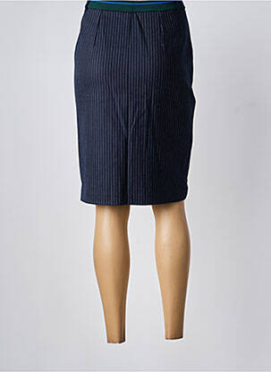 Jupe mi-longue coupe droite bleu I.CODE (By IKKS) femme