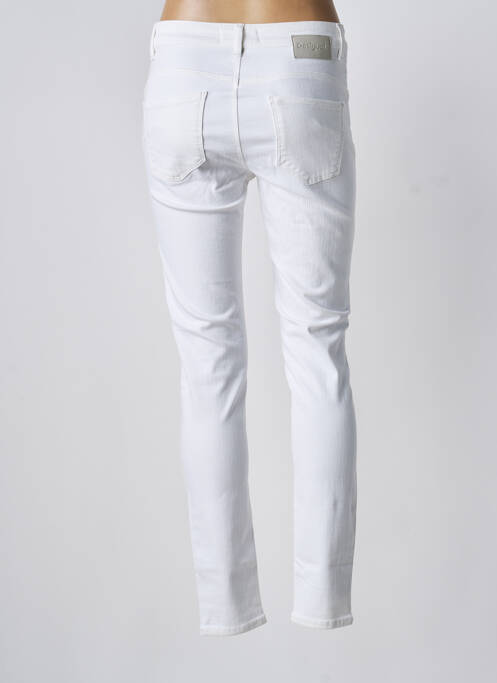 Jeans coupe slim stretch taille haute blanc DESIGUAL femme