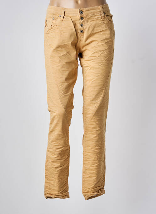 Jeans coupe slim taille basse taille basse beige PLEASE femme