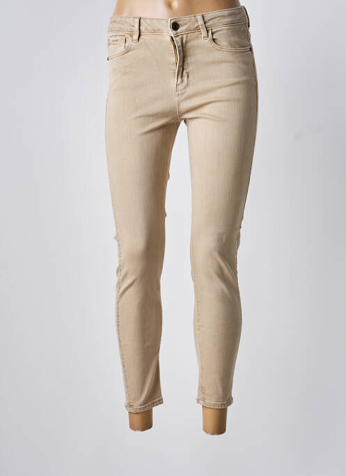 Jeans skinny taille normale taille normale beige DESIGUAL femme