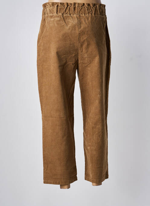 Pantalon 7/8 stretch taille normale marron BISCOTE femme