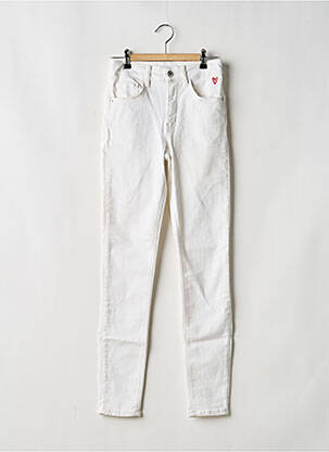 Jeans skinny taille haute taille haute blanc DESIGUAL femme