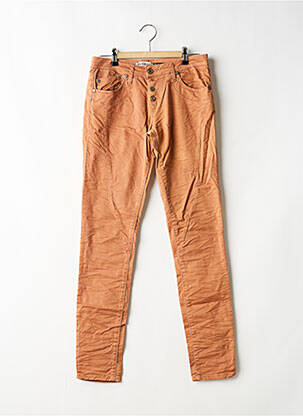 Jeans coupe slim stretch taille normale orange PLEASE femme