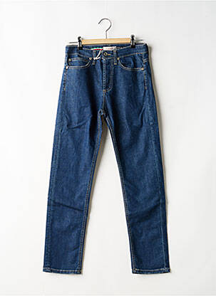 Jeans coupe slim stretch taille haute bleu PLEASE femme