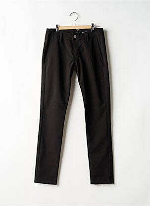 Pantalon chino tissage popeline taille normale noir PLEASE femme