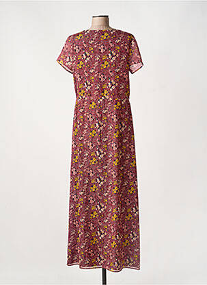 Robe longue manches courtes manches courtes rose I.CODE (By IKKS) femme