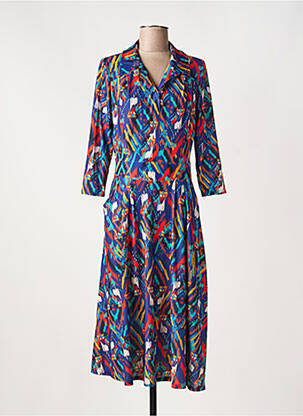 Robe mi-longue manches 3/4 manches 3/4 bleu EGERIE femme