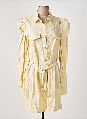 Robe courte manches longues manches longues beige BISCOTE femme