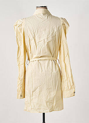 Robe courte manches longues manches longues beige BISCOTE femme