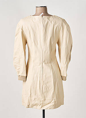 Robe courte fermeture zippée au dos manches longues beige IMPERIAL femme