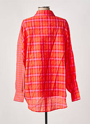 Chemisier coupe droite manches longues orange DESIGUAL femme