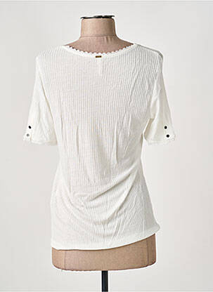T-shirt col v manches courtes beige I.CODE (By IKKS) femme