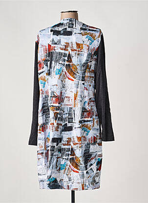 Robe courte manches longues manches longues gris DOLCEZZA femme