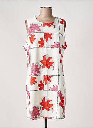 Robe courte sans manche sans manche beige DESIGUAL femme