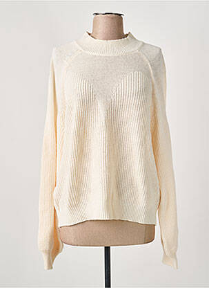Pull stretch manches longues beige DESIGUAL femme