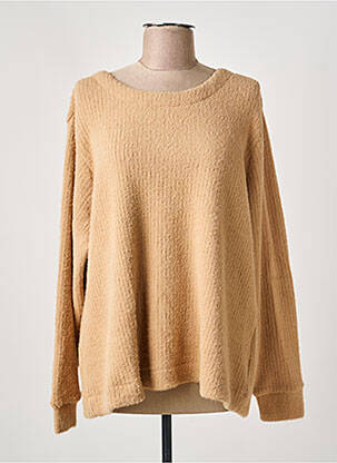 Pull stretch manches longues beige DOLCEZZA femme