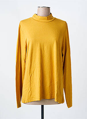 Sous-pull stretch manches longues jaune DOLCEZZA femme