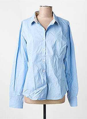 Chemisier coupe cintrée manches longues bleu NUMEROLOGIE femme