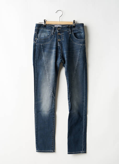 Jeans coupe slim taille basse taille basse bleu PLEASE femme