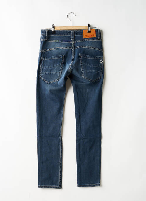 Jeans coupe slim taille basse taille basse bleu PLEASE femme