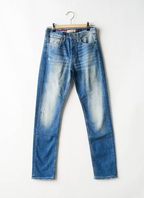 Jeans coupe slim effet usé délavé taille normale bleu PLEASE femme