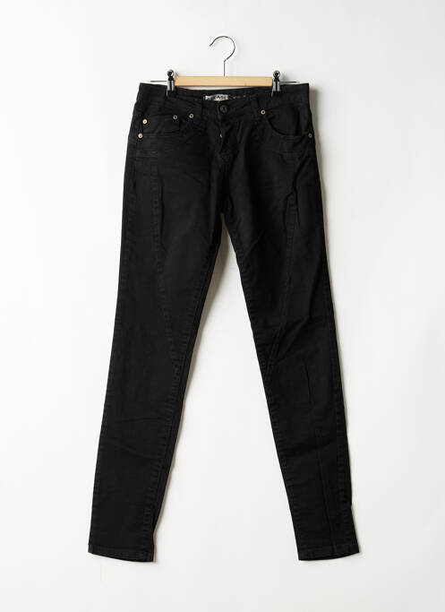Jeans coupe slim taille basse taille basse noir PLEASE femme