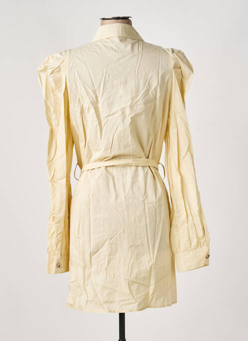 Robe courte manches longues manches longues beige BISCOTE femme