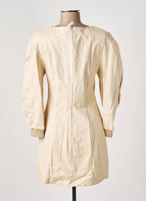 Robe courte fermeture zippée au dos manches longues beige IMPERIAL femme