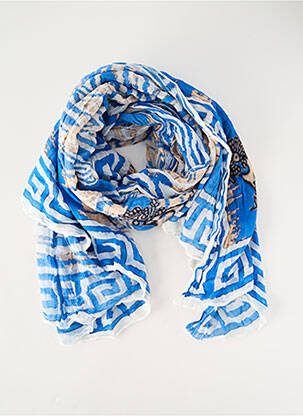 Foulard légère et transparente bleu DIPLODOCUS femme