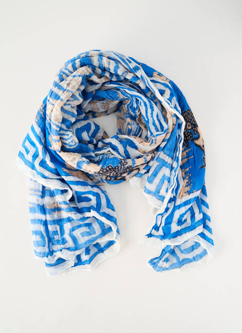 Foulard légère et transparente bleu DIPLODOCUS femme