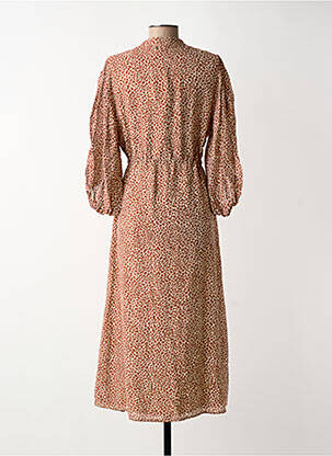 Robe longue manches longues manches longues marron TRAMONTANA femme