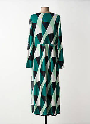 Robe longue manches longues manches longues vert STREET ONE femme