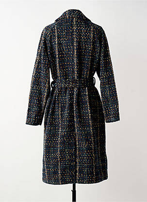 Manteau long coupe cintrée sans capuche bleu LA FIANCÉE femme