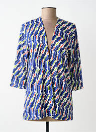 Veste casual coupe droite bleu SCORZZO femme